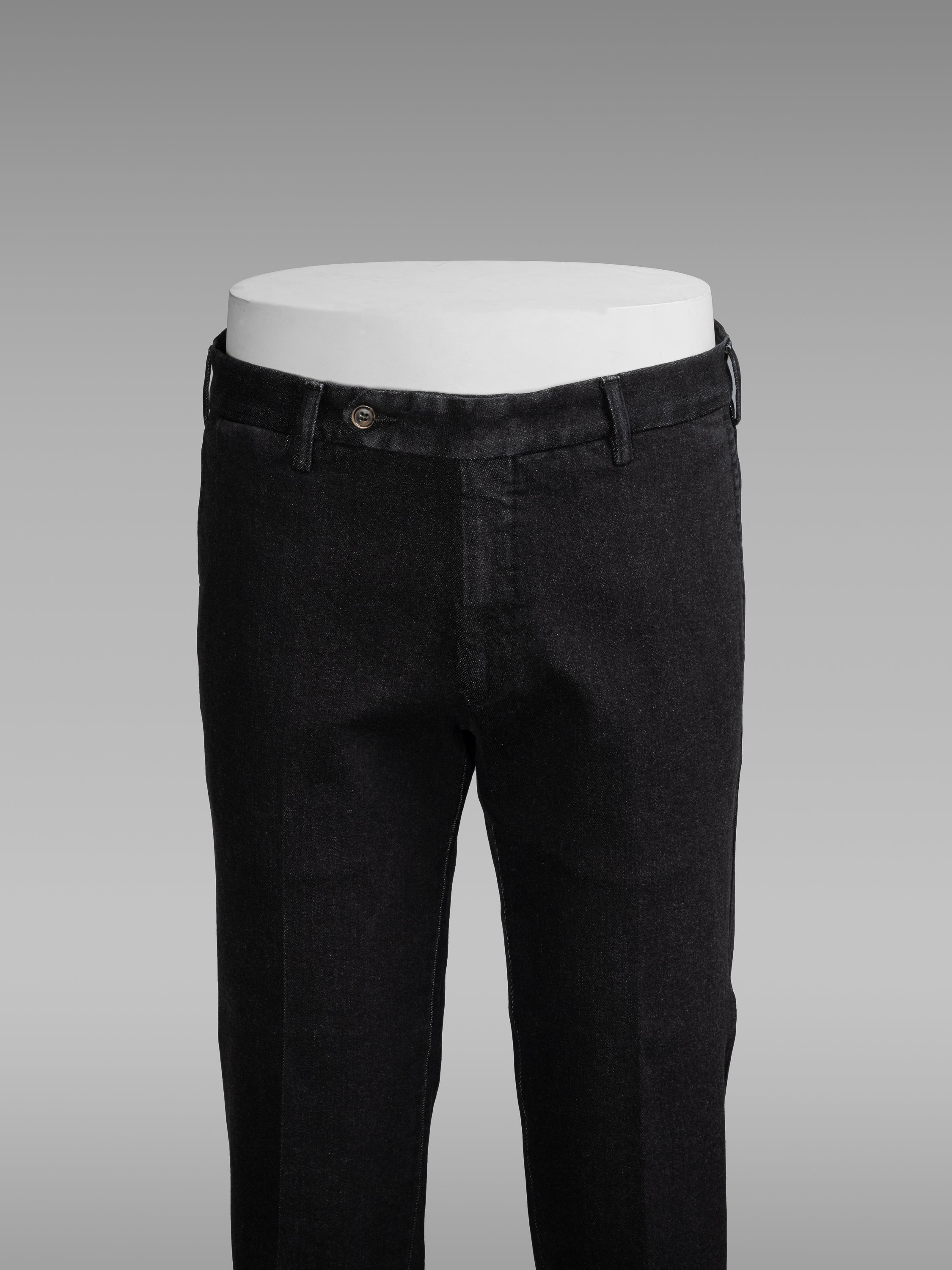 Black denim cotton sport trousers
